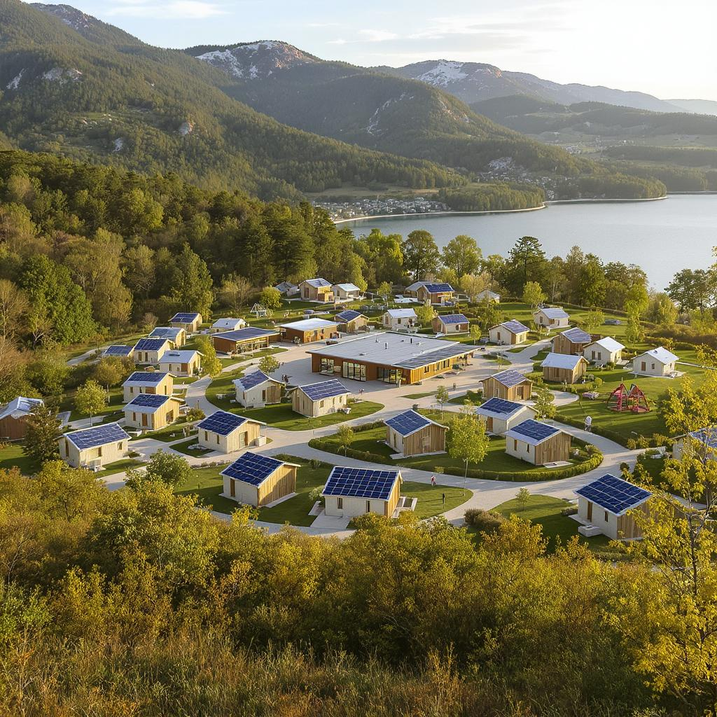 Flyfoto av LiveVillages-prosjektet